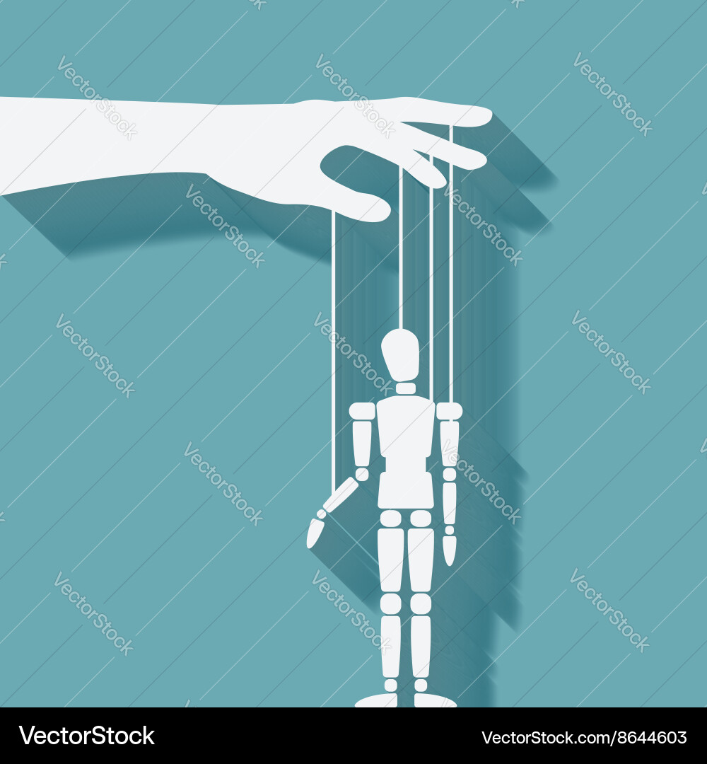 Puppet String Control Vector Image