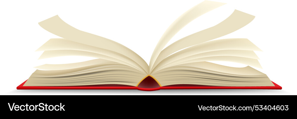 Realistic open book side view Realistic open book side view vector image