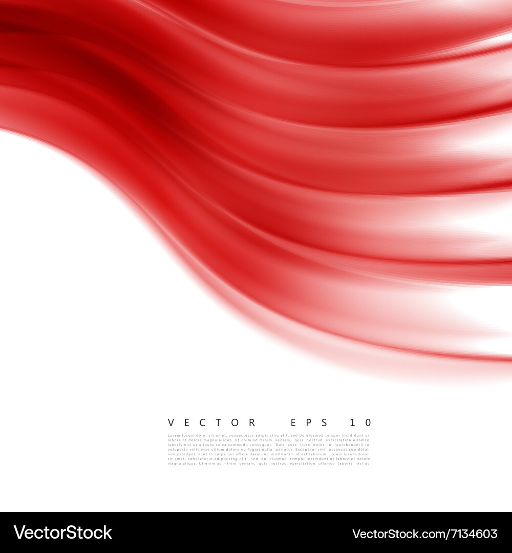 Red background curve vector image