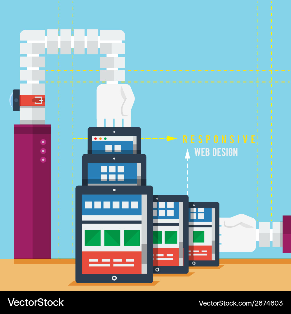 Responsive web design concept vector image