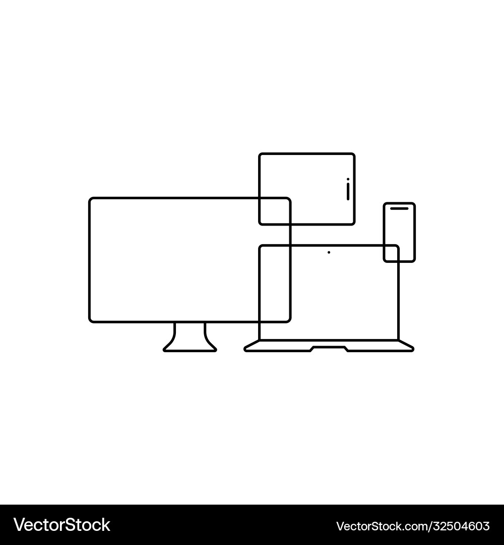 Responsive webdesign icon Vector Image
