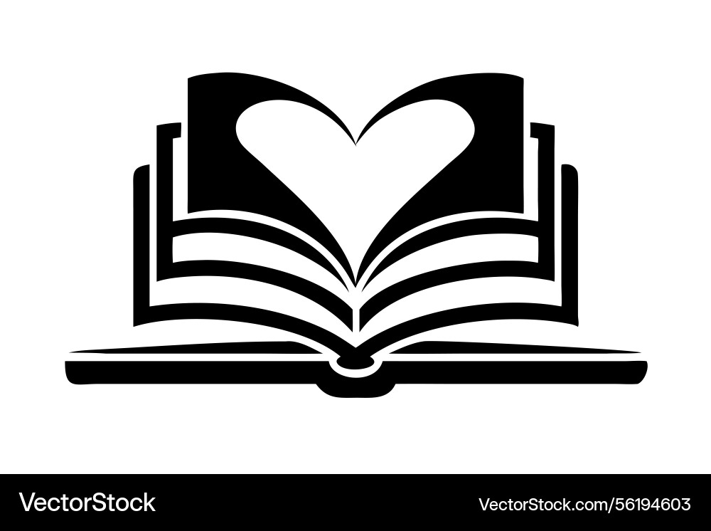 Single line sketch of an open book representing vector image