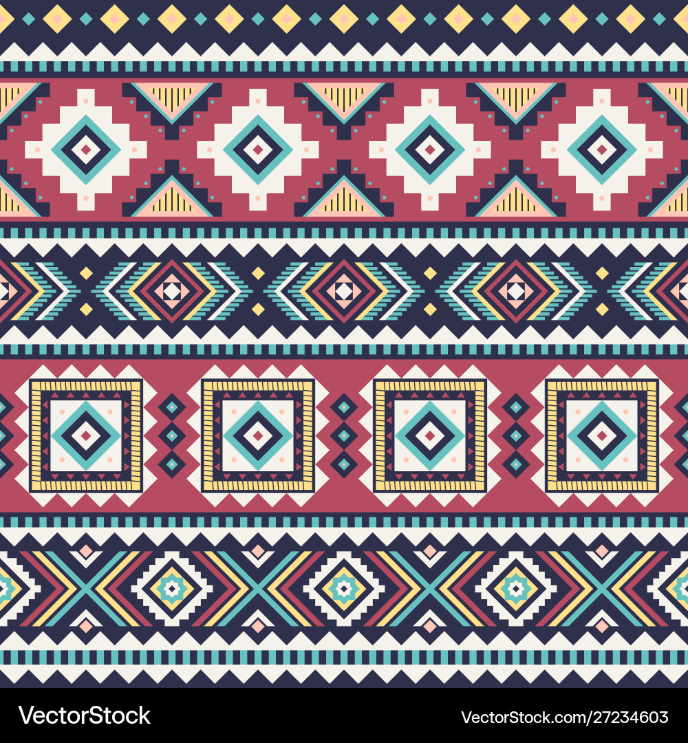 Tribal geometric seamless pattern Royalty Free Vector Image