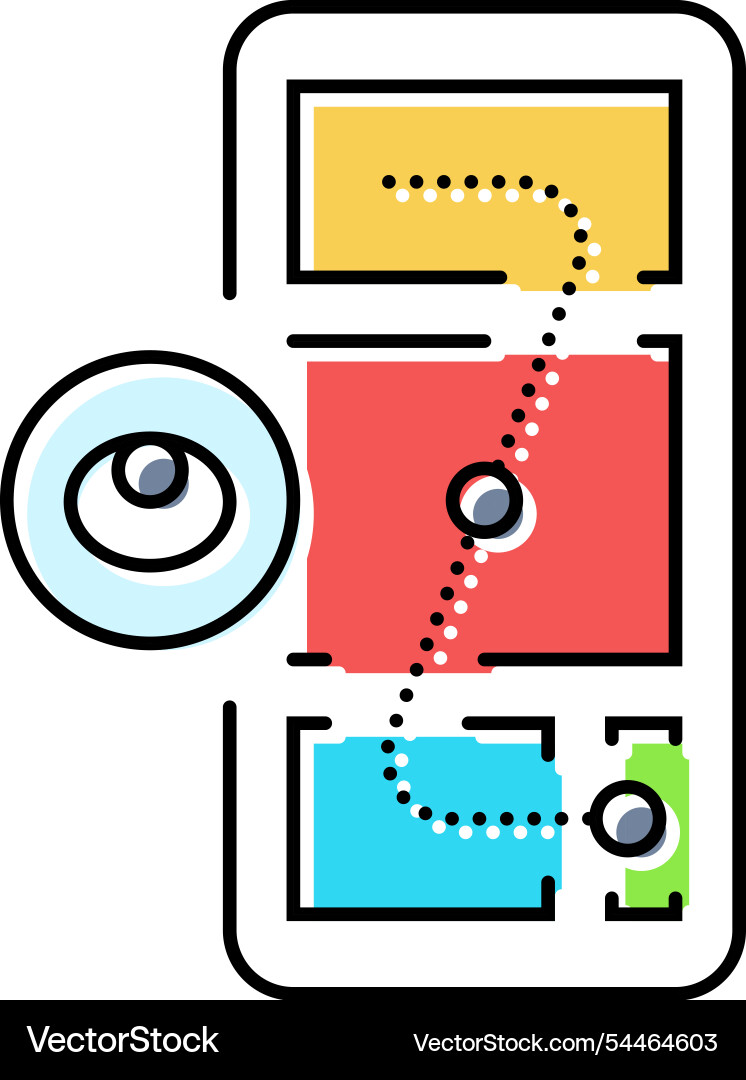 Usability testing ux ui design color icon vector image