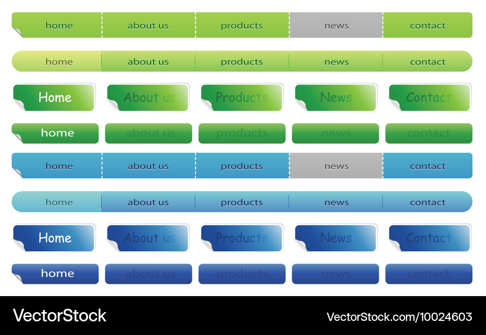 Web navigation templates Vector Image