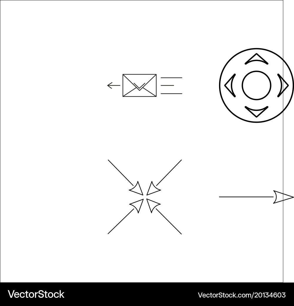 Web simple linear icon setsimple outline icons Vector Image