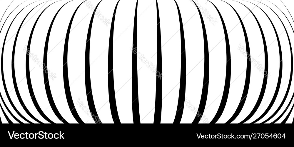 3d circular burst convex globe sphere orb distort Vector Image