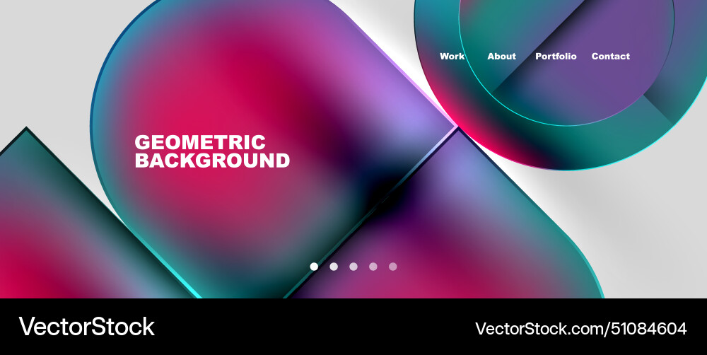 A geometric background with circles and triangles vector image