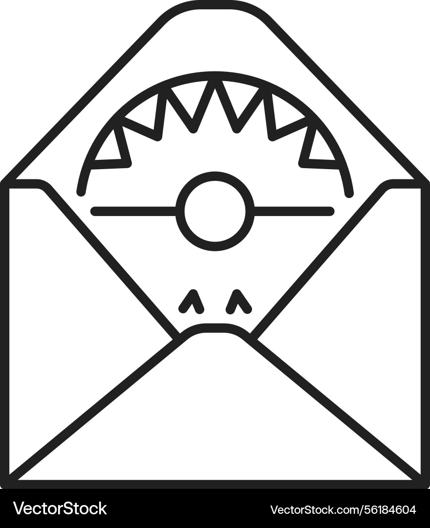 A hacker trap icon representing hidden danger A hacker trap icon representing hidden danger vector image