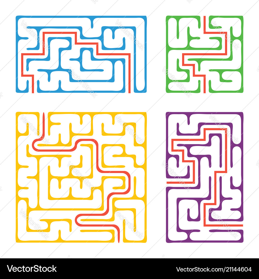 A set of colored square and rectangular A set of colored square and rectangular Vector Image