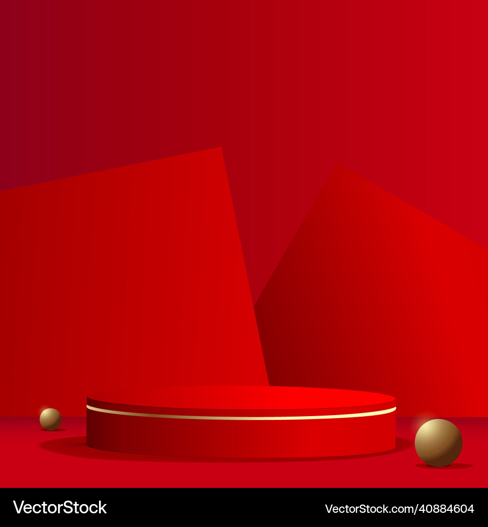 Abstract background with red color geometric 3d Abstract background with red color geometric 3d vector image