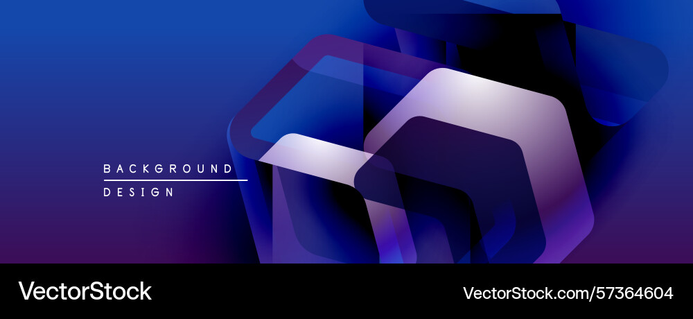 Abstract blue design features overlapping Vector Image