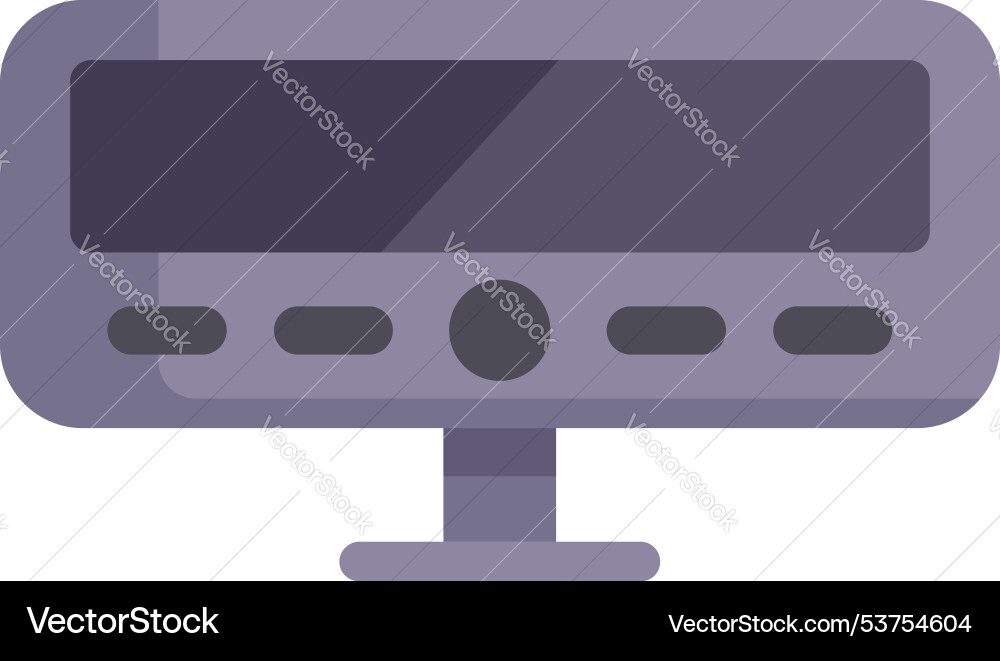 Car audio system with display showing on white Car audio system with display showing on white Vector Image