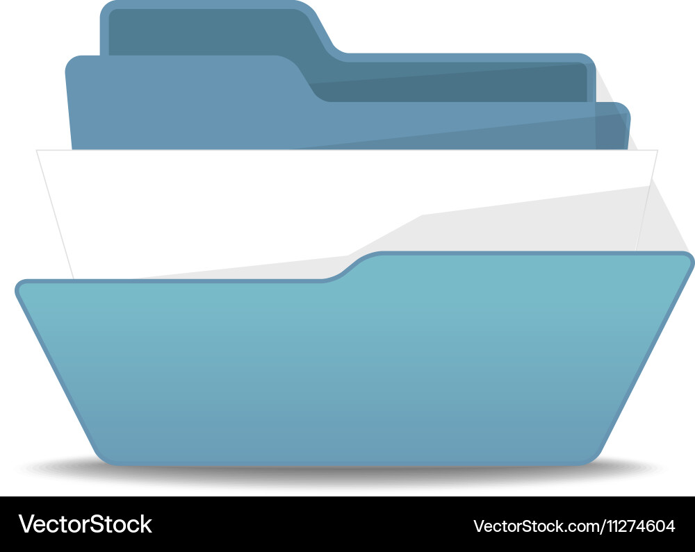 Computer interface folder open isola Royalty Free Vector