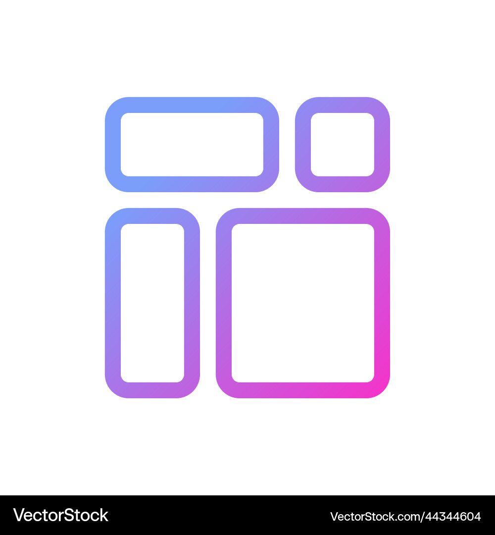Content blocks pixel perfect gradient linear ui Vector Image