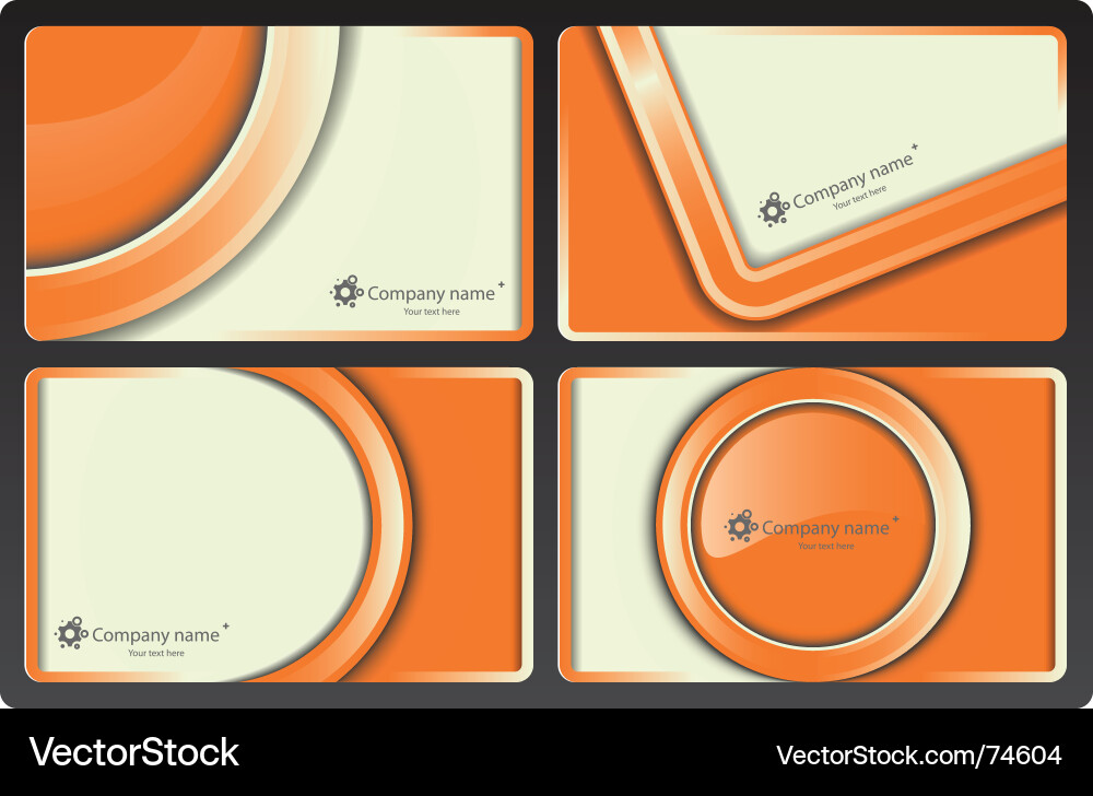Dynamic Card Set vector image