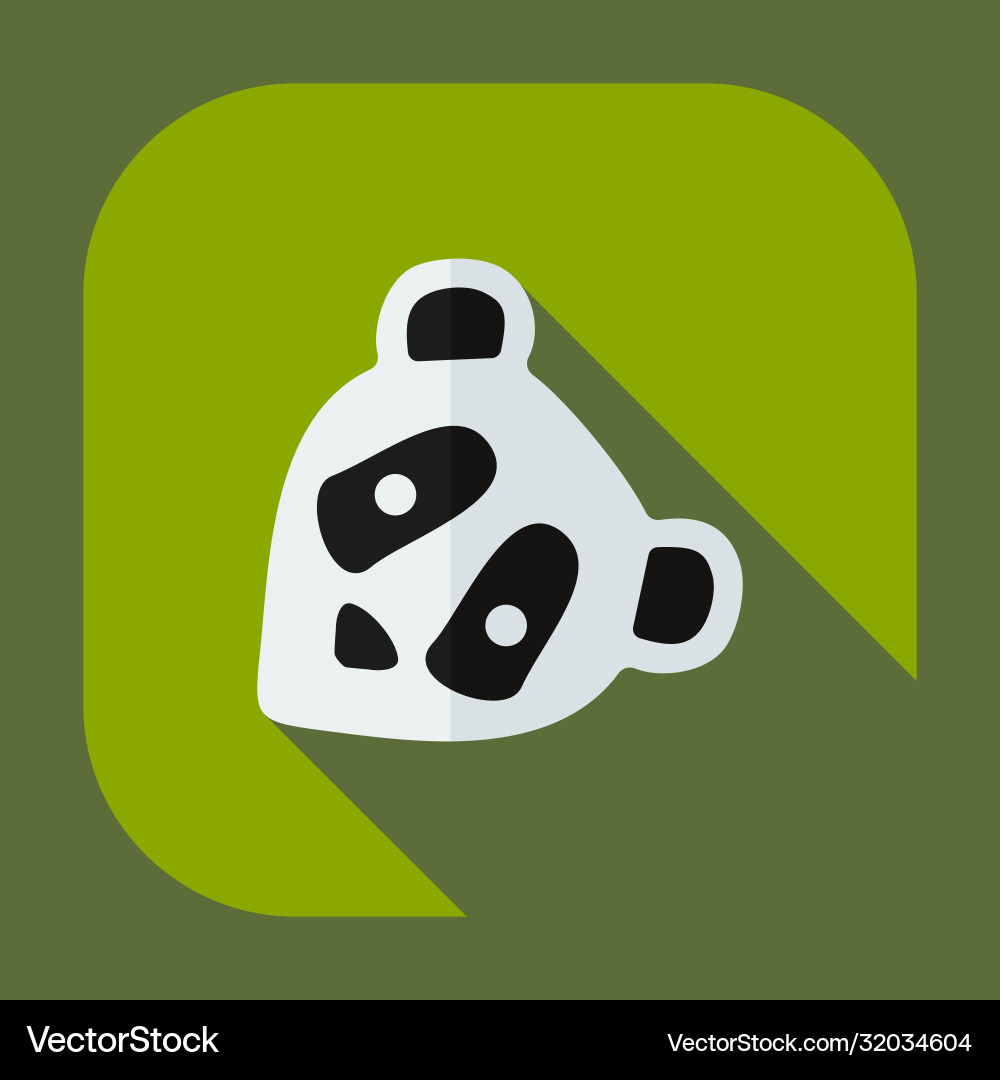 Flat modern design with shadow icons pandas Vector Image