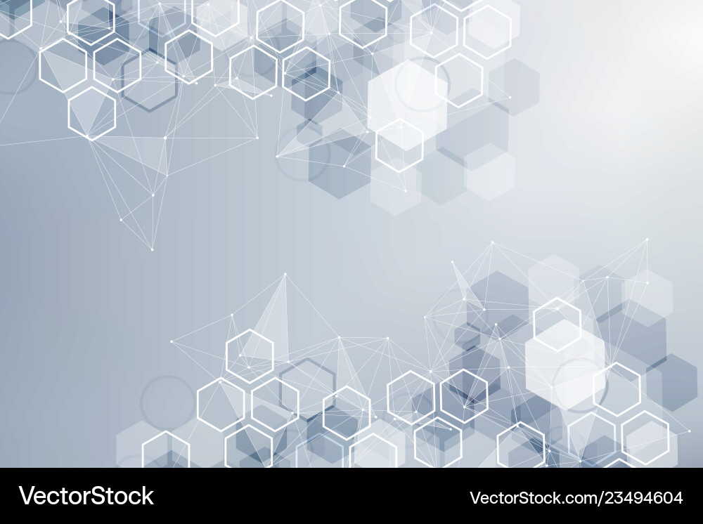 Hexagonal abstract background big data Hexagonal abstract background big data vector image