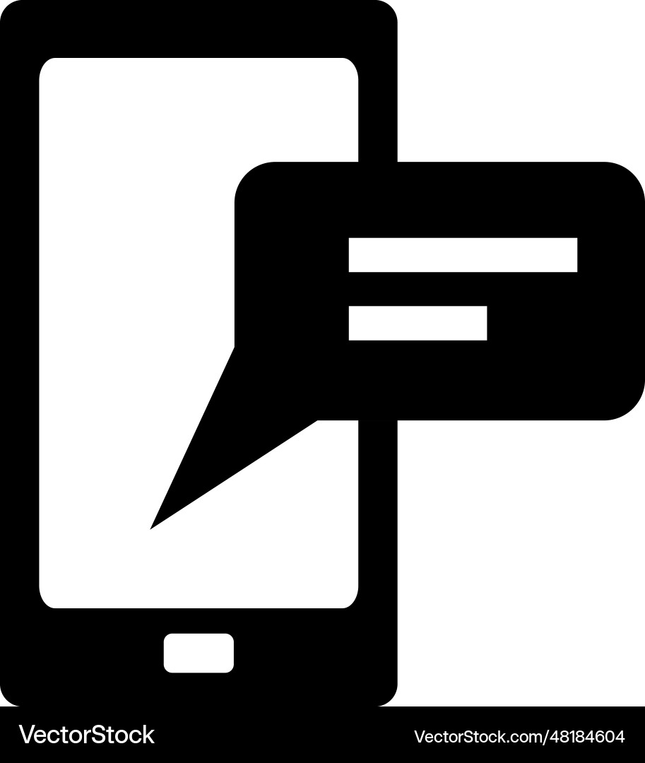 Mobile phone with message simple icon Mobile phone with message simple icon vector image