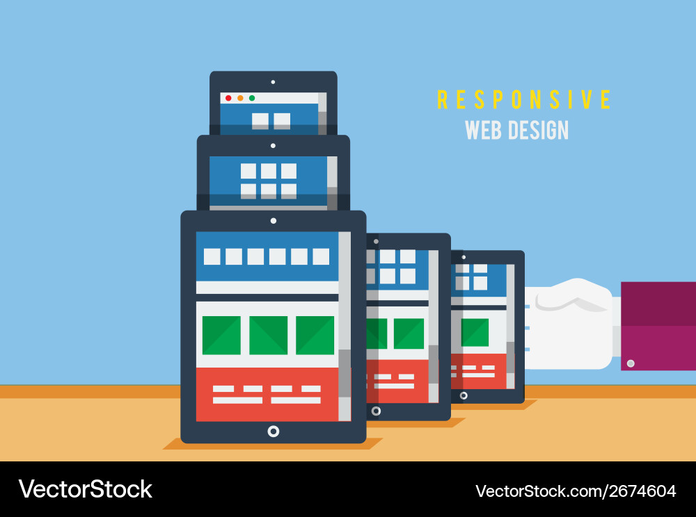 Responsive web design concept vector image