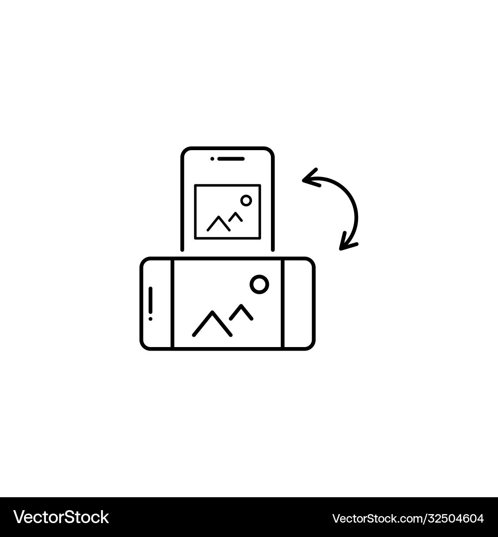 Rotate phone change screen orientation icon Rotate phone change screen orientation icon vector image