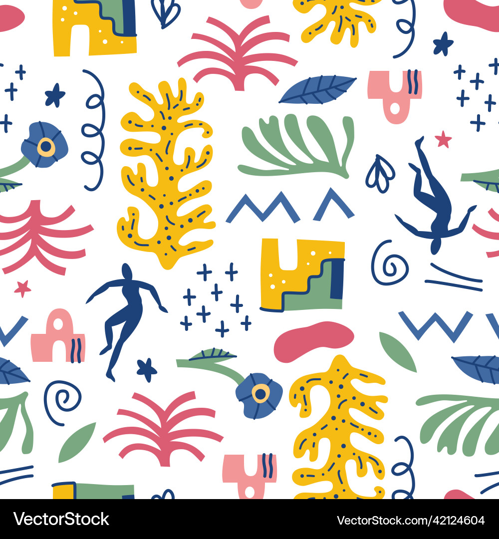 Seamless pattern with abstract geometric shapes Seamless pattern with abstract geometric shapes vector image