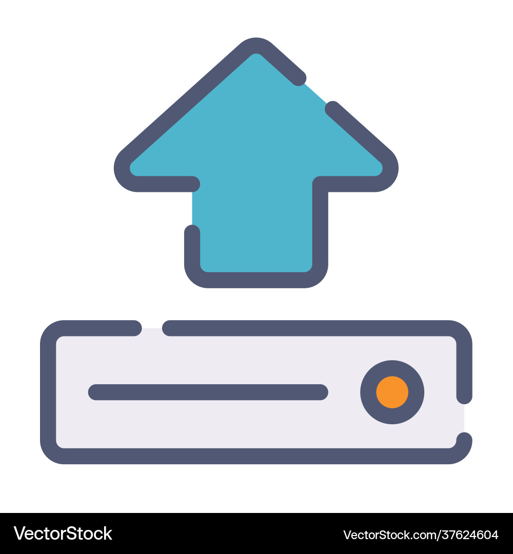 Upload arrow up uploading single isolated icon Upload arrow up uploading single isolated icon vector image