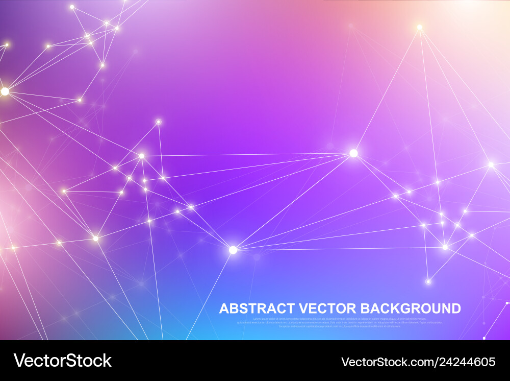 Abstract Connected Lines Background vector image