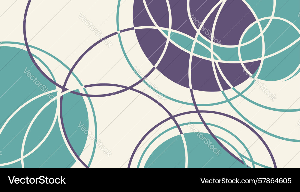 Abstract intersecting circles pattern design Vector Image