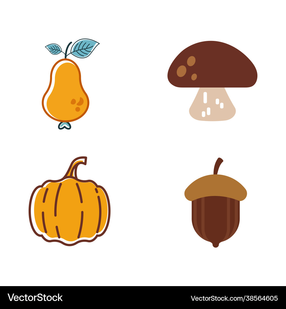 Autumn element icon design Autumn element icon design vector image