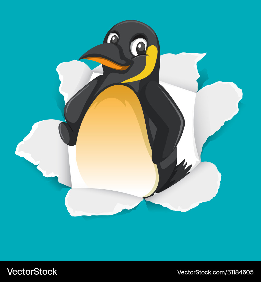 Background template design with wild penguin Background template design with wild penguin vector image