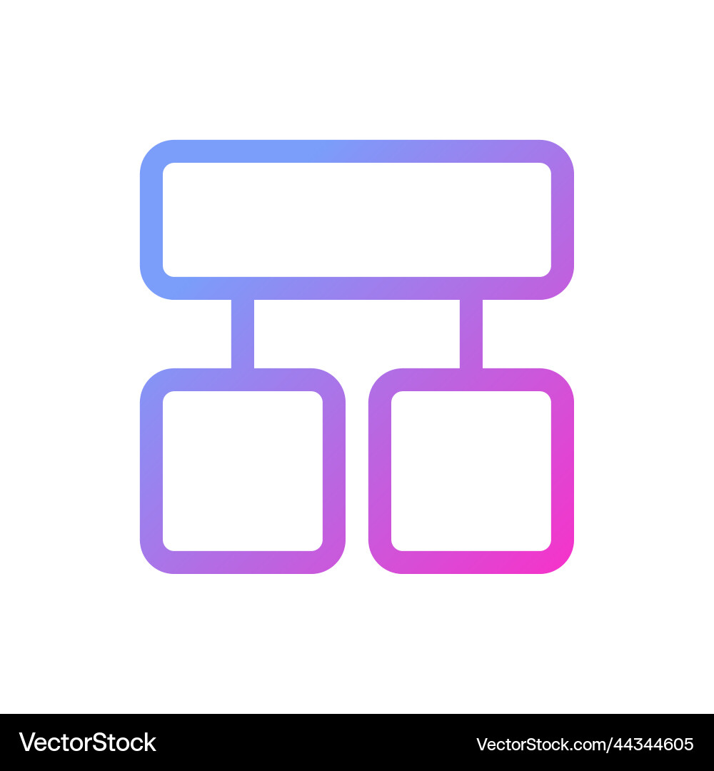Block diagram pixel perfect gradient linear ui Block diagram pixel perfect gradient linear ui vector image