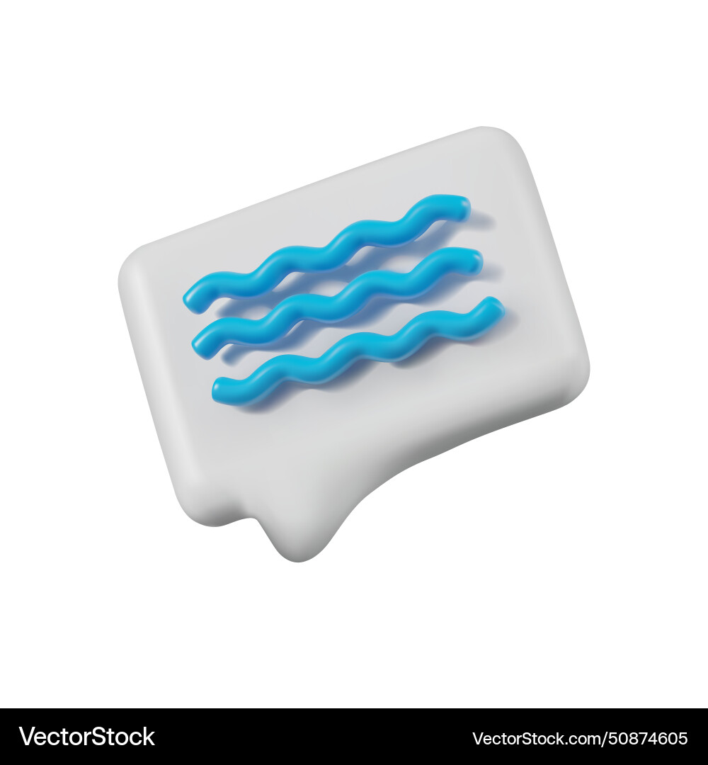 Bubble with dialog box comment sign in 3d Bubble with dialog box comment sign in 3d vector image