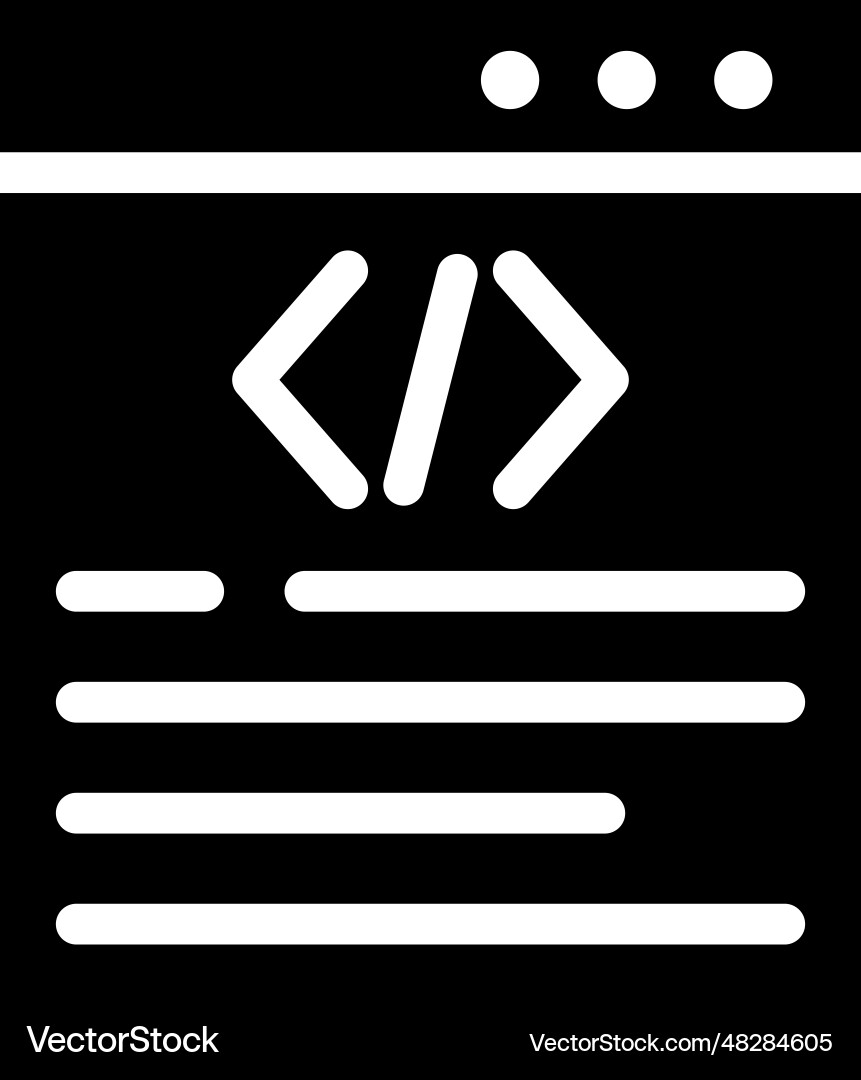 Coding icon Coding icon Vector Image
