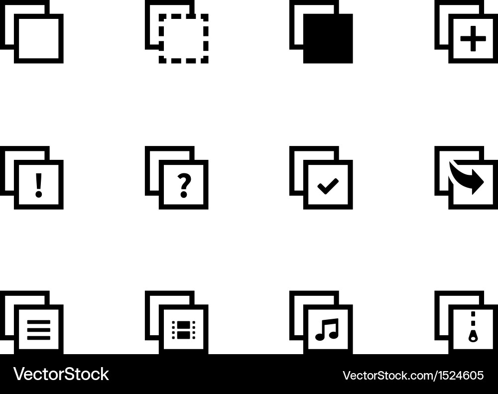 Copy Paste Icons - File Management vector image