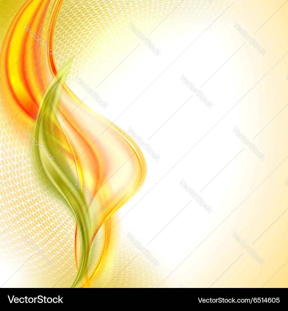 Dynamic Orange Wave Pattern Vector Image