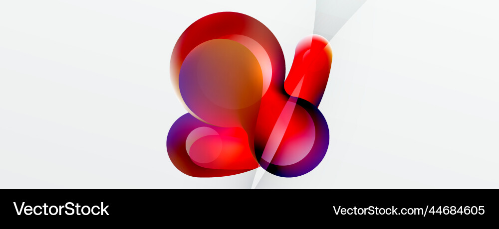 Fluid abstract background round shapes and circle Vector Image