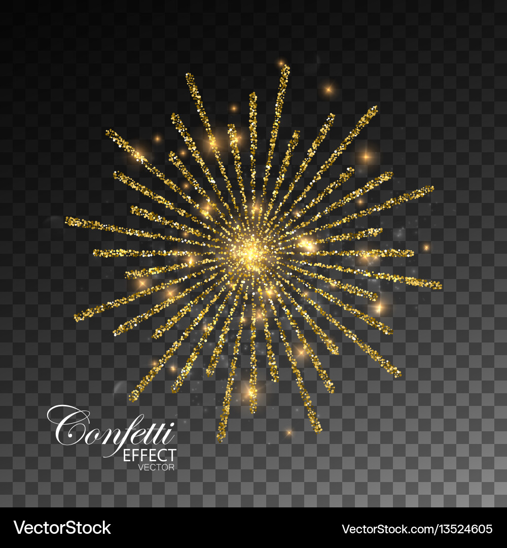 Glowing explode of sparkling particles Glowing explode of sparkling particles vector image