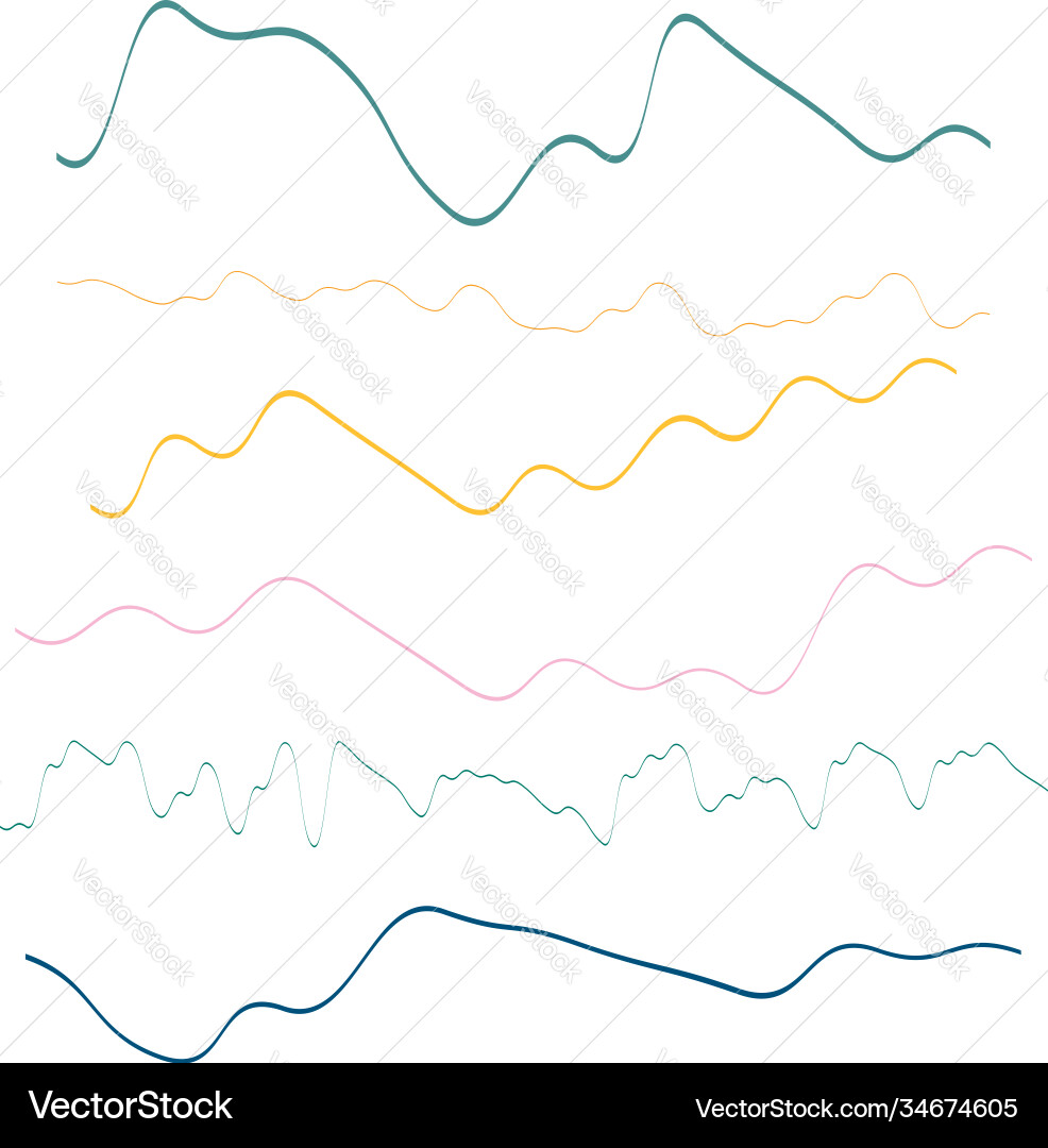 Irregular random wiggling squiggle waving wavy Irregular random wiggling squiggle waving wavy Vector Image