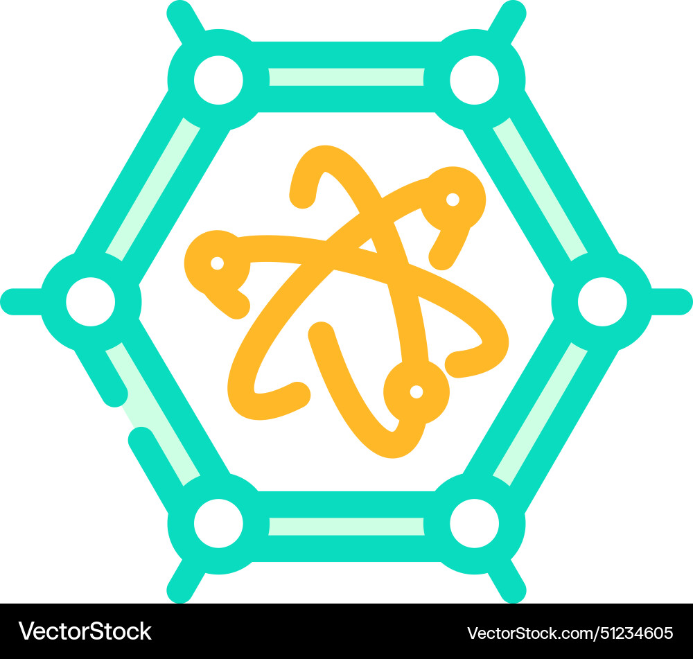 Materials Quantum Technology Color Icon Royalty Free Vector