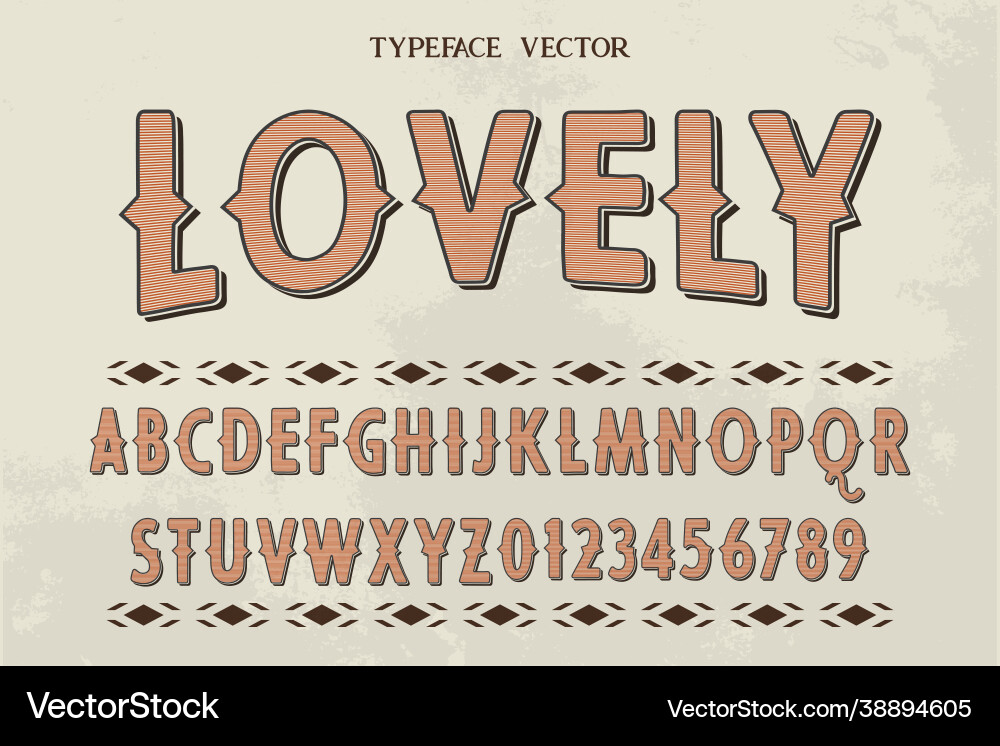 Modern font alphabet letters and numbers Vector Image