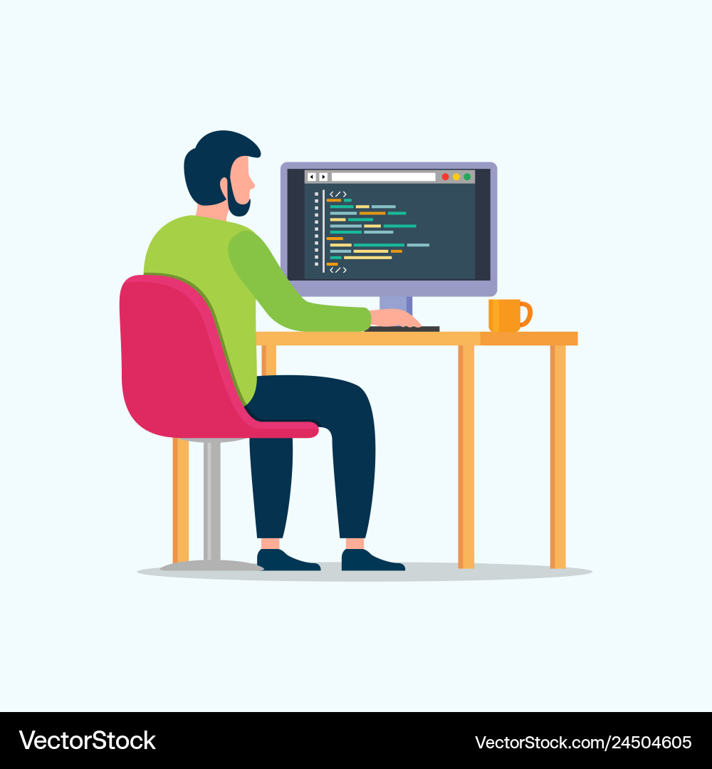 Programming web development design concept Programming web development design concept vector image