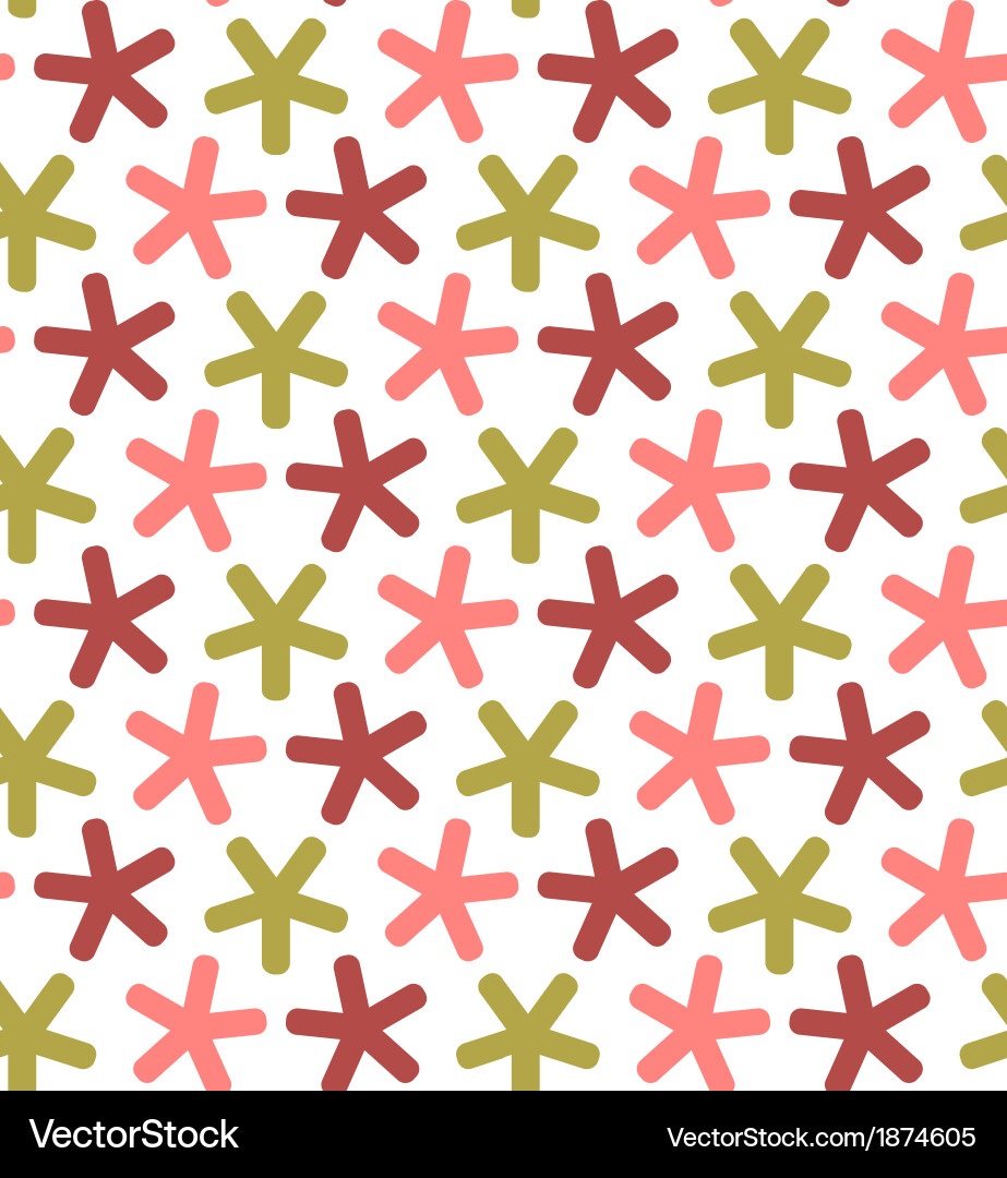 Repeating stars with round angles seamless pattern Vector Image