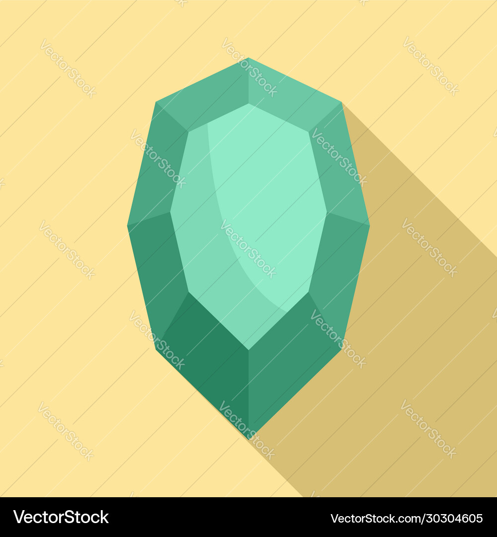 Ruby icon flat style Vector Image