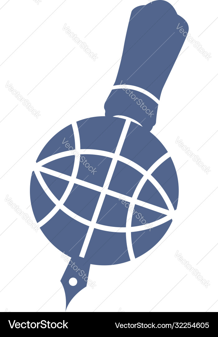 Schreibe globales Nachrichtenbrief-Logo Schreibe globales Nachrichtenbrief-Logo vektorbild