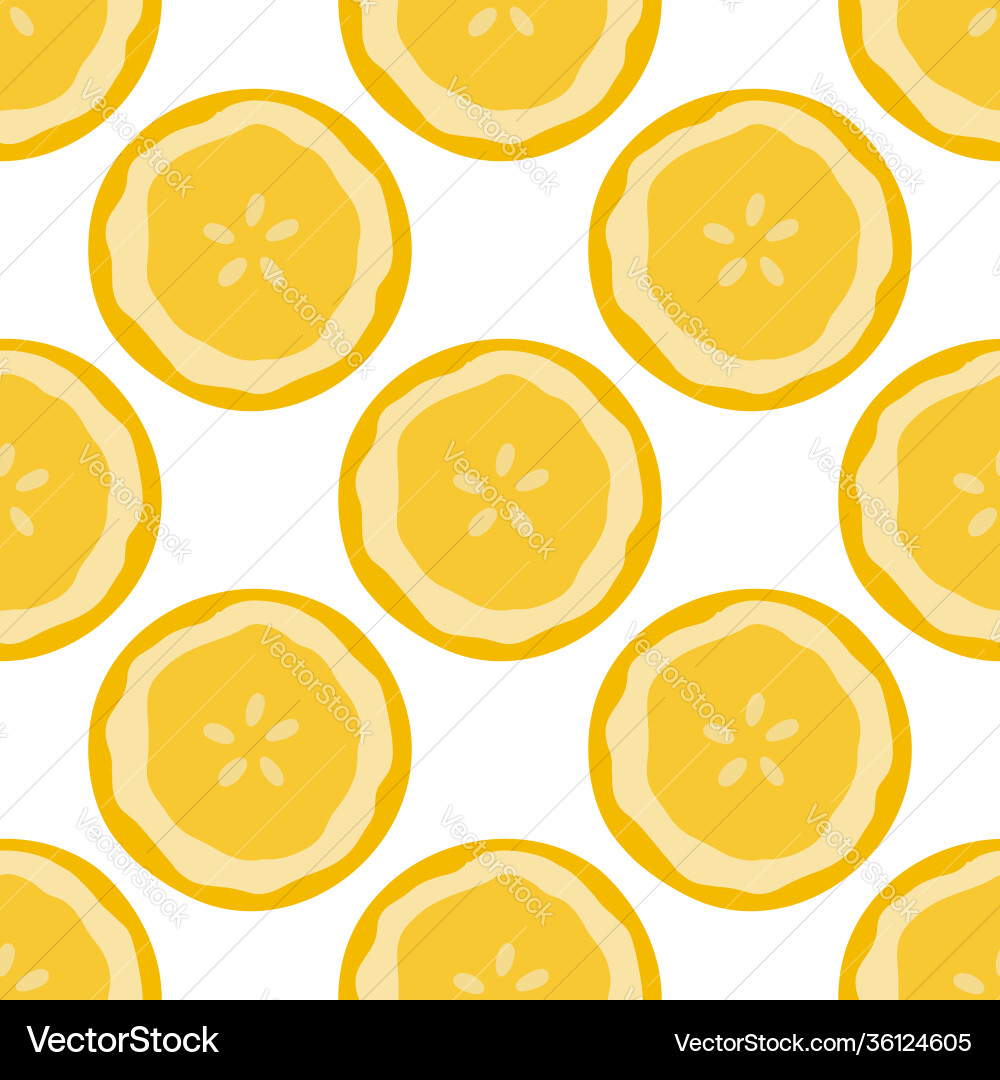 Seamless pattern with banana slice fruit Seamless pattern with banana slice fruit vector image