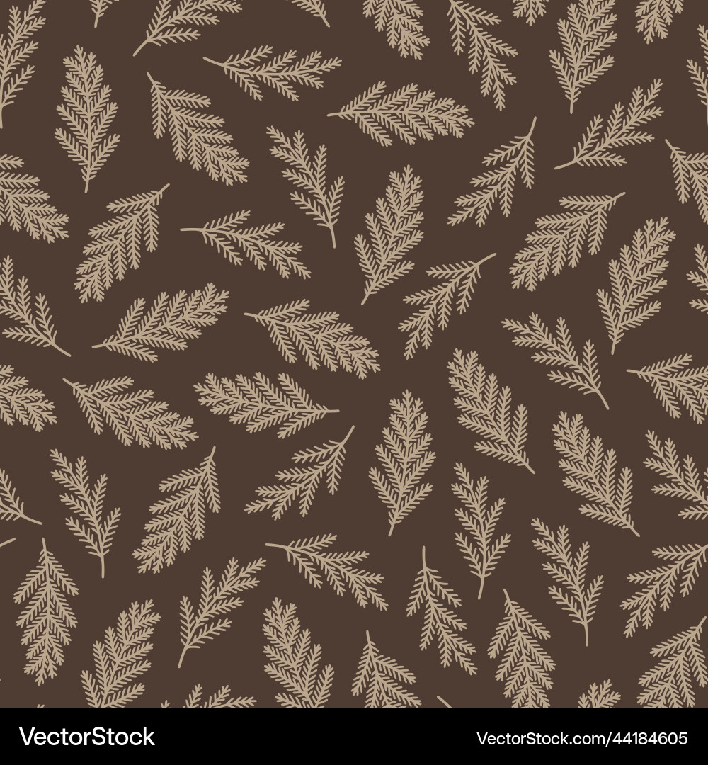 Seamless pattern with spruce branches vector image