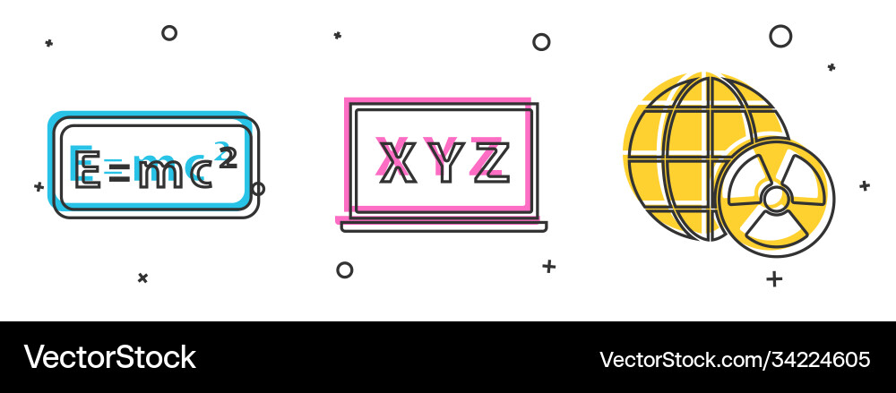 Set equation solution xyz coordinate system Set equation solution xyz coordinate system Vector Image