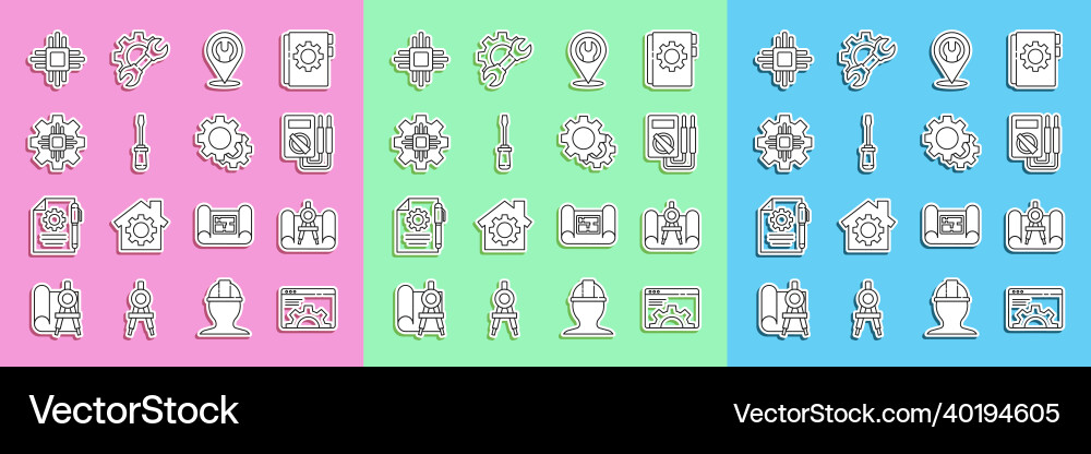 Set line browser setting graphing paper Set line browser setting graphing paper vector image