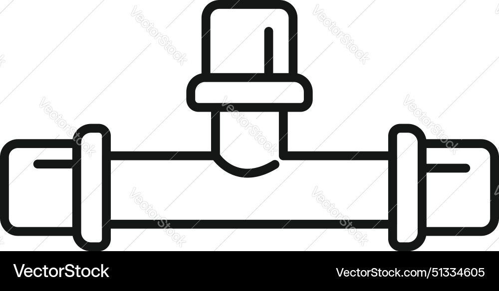 Simplistic line art of a horizontal pipe Simplistic line art of a horizontal pipe vector image
